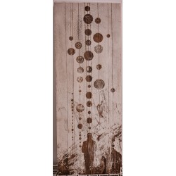 Pyrogravure recto/verso sur planche de bois massif à poser (2 créations, 80x30cm)